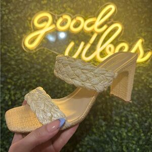 Braided Tan Women's Heels